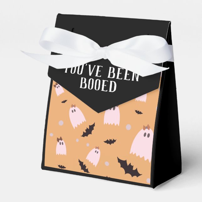 Du har varit inbokad Spöken med Bows Halloween Presentaskar (Framsidan Sidan)