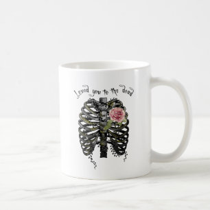 Du har varit med i den döda - gotiska revbensburke kaffemugg