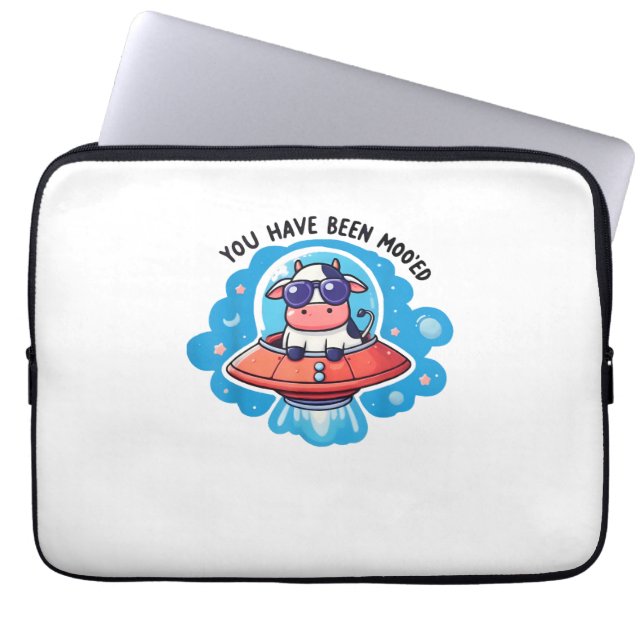 Du har varit Mooed Mooed Cow Moo Ed Space roligt Laptop Fodral (Framsidan)