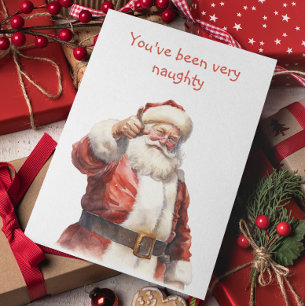 Du har varit Naughty Santa Helgkort