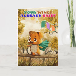Du har Vingar bara en liten Hund inspirerande cita Kort