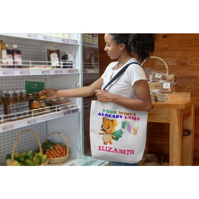 Du har Vingar bara en liten Hund inspirerande cita Tygkasse (Skapare uppladdad)