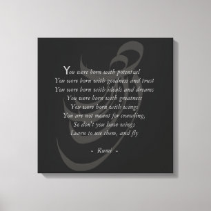 Du har vingarRumi vishet Canvastryck