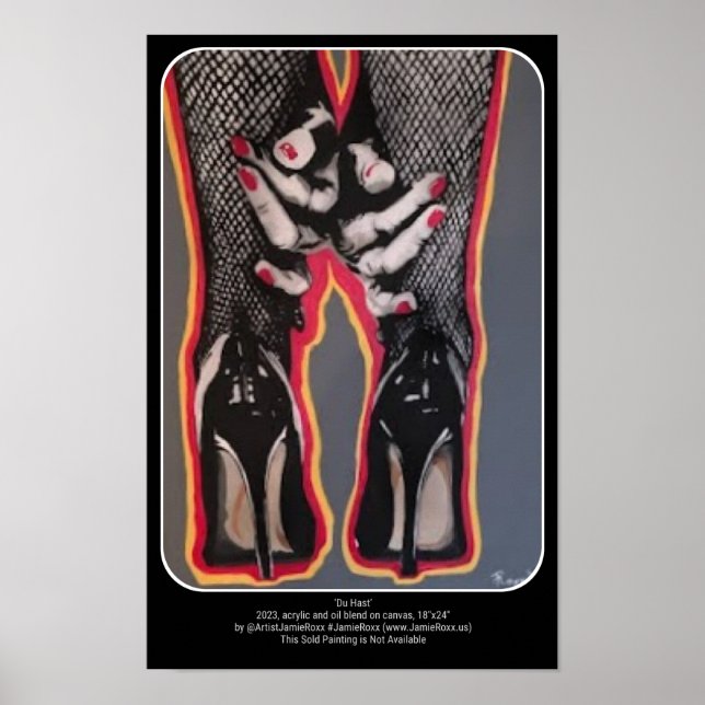 'Du Hast'-målning på en  Poster (Framsidan)