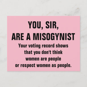 Du, Herr, är en Misogynist Vykort