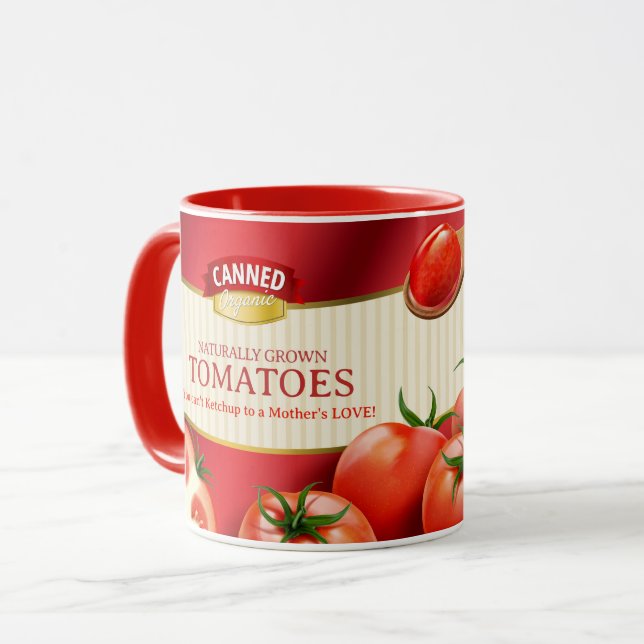 Du Hinner Inte Ketchup Till En Moders Kärlek Tomat Mugg (Framsida vänster)