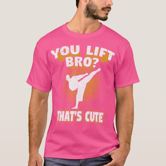 Du Hiss Bro som är Cute Karate Martial Artist Ts T Shirt (Framsida)