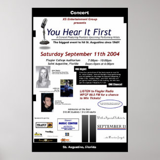 Du hör den första konserten Poster