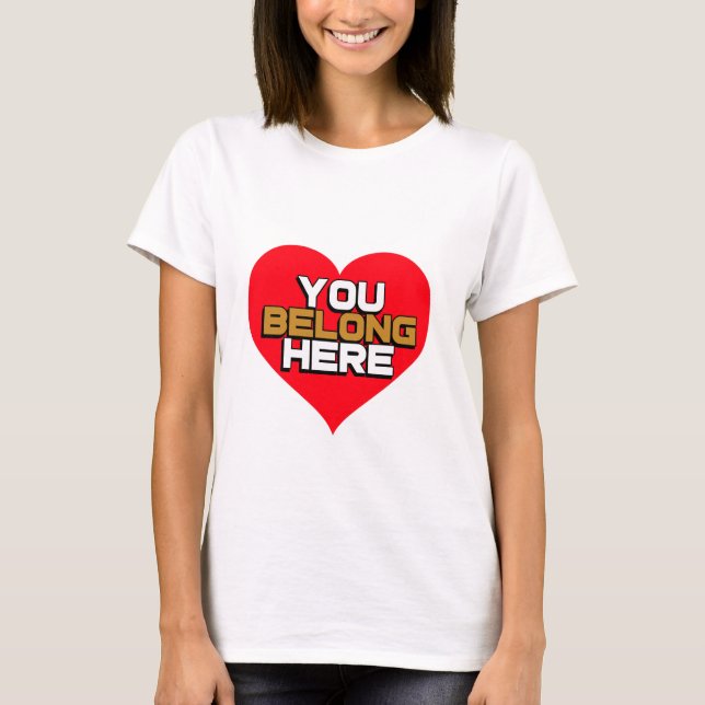 Du hör hemma här t shirt (Framsida)