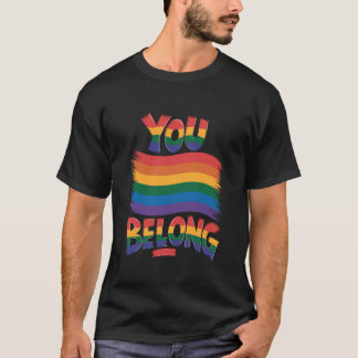 Du hör regnbågsmeddelande inkluderande design t shirt