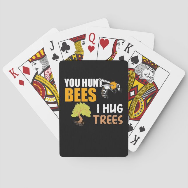 Du Hunt Bees i Hug Träd Casinokort (Baksidan)