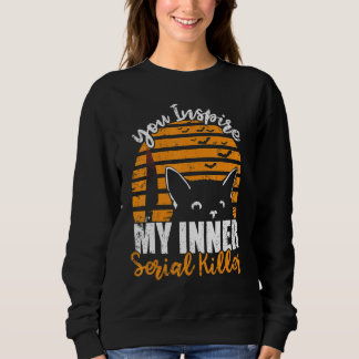 Du Inspirerar Min Inre Seriemördare Halloween Katt T Shirt