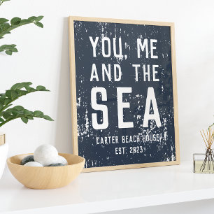 Du, jag och Sea Personlig Beach House Poster