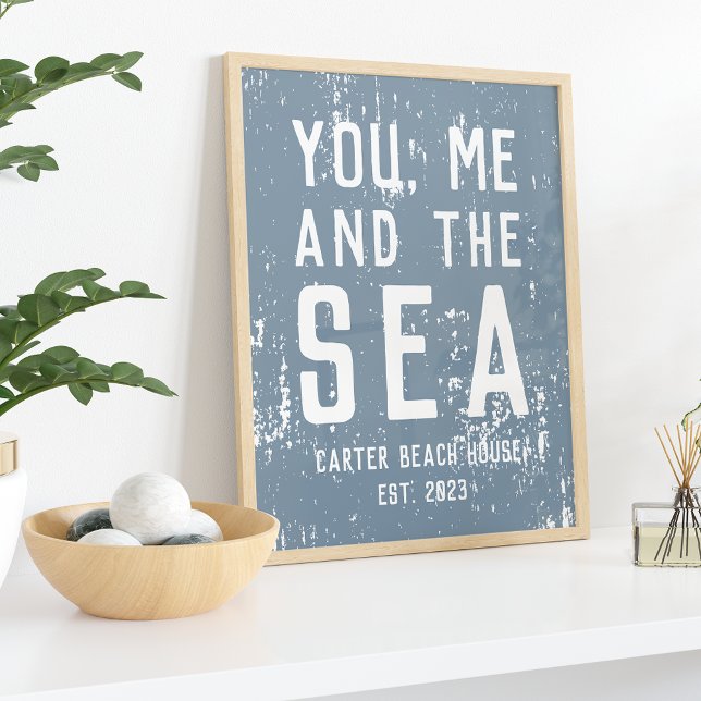 Du, jag och Sea Personlig Beach House skriver ut Poster (Skapare uppladdad)