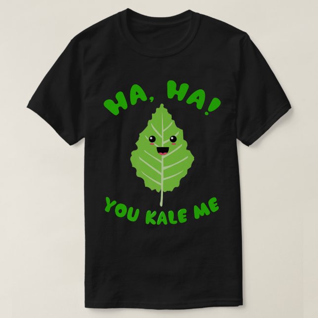 Du Kale Me Funny Vegetarian Vegan Kale Vegetable V T Shirt (Design framsida)