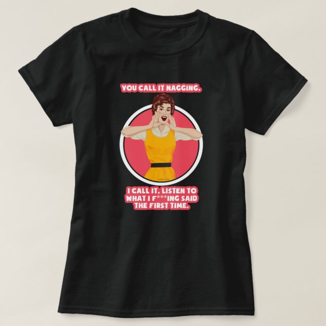 Du kallar det för naggning. t shirt (Design framsida)