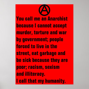 Du kallar mig en anarkistisk poster