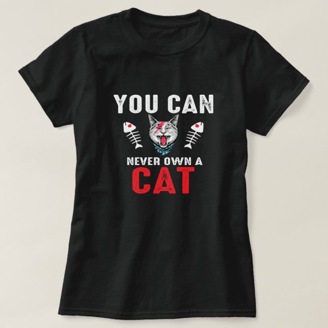Du kan aldrig äga en kattunge. t shirt (Design framsida)