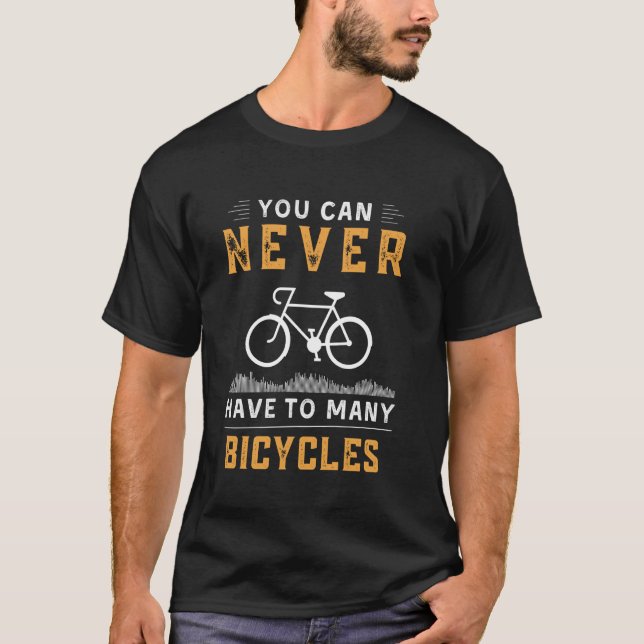 du kan aldrig ha för många cyklar rolig tee (Framsida)