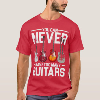 Du Kan Aldrig Ha För Många Gitarr familj pojke T Shirt