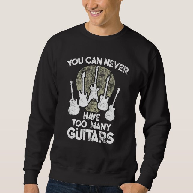 Du kan aldrig ha för många gitarrer 1 lång ärmad tröja (Framsida)