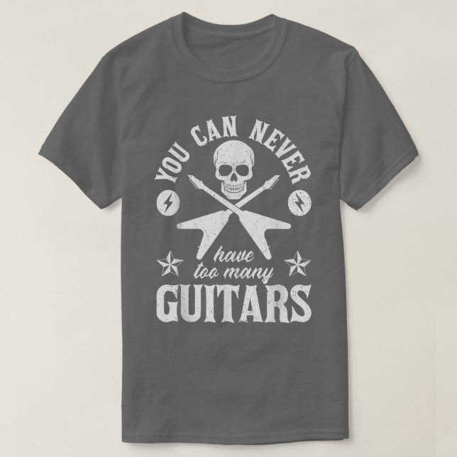 Du kan aldrig ha för många gitarrer 289 t shirt (Design framsida)