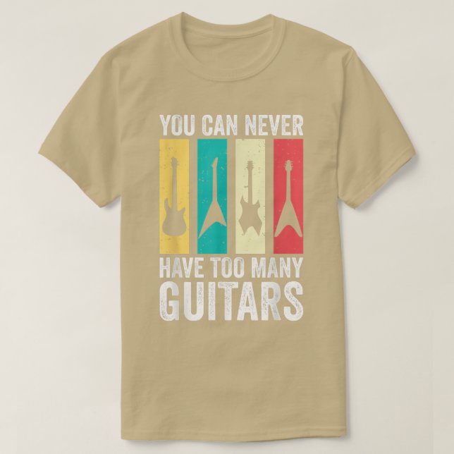 Du kan aldrig ha för många gitarrer 290 t shirt (Design framsida)