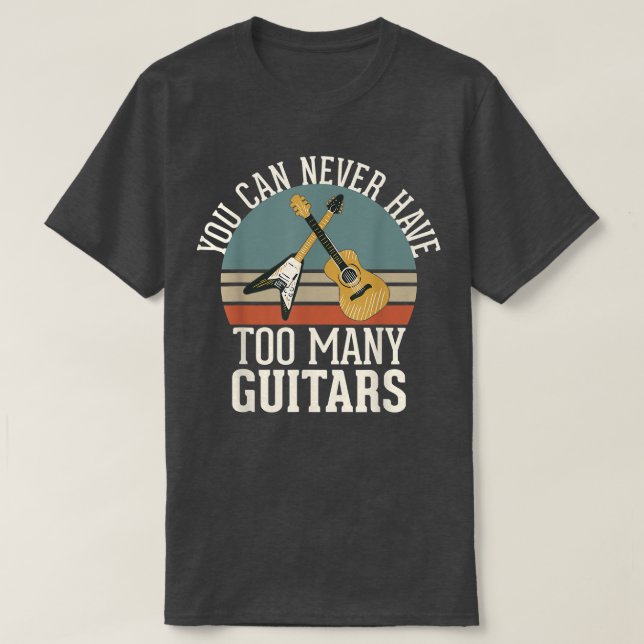 Du kan aldrig ha för många gitarrer 292 t shirt (Design framsida)