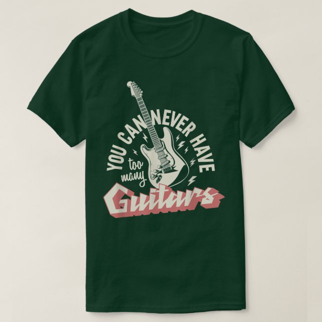 Du kan aldrig ha för många gitarrer 293 t shirt (Design framsida)