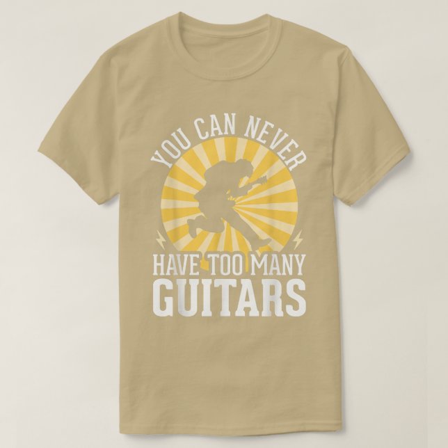 Du kan aldrig ha för många gitarrer 294 t shirt (Design framsida)