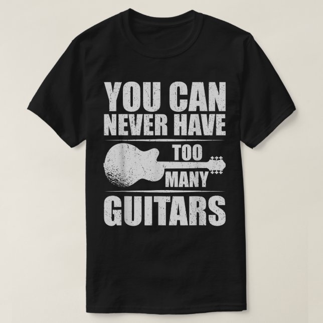 Du kan aldrig ha för många gitarrer 295 t shirt (Design framsida)