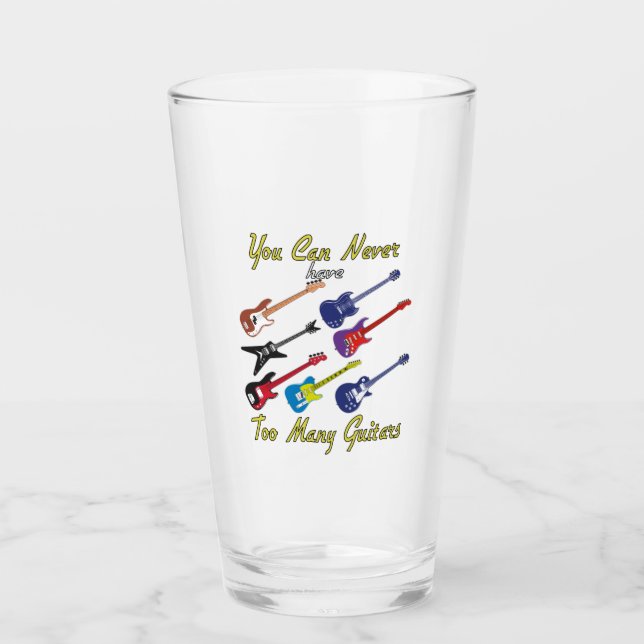 Du kan aldrig ha för många gitarrer - färgstarka glaskopp (Framsida)
