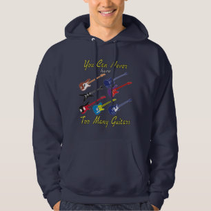 Du kan aldrig ha för många gitarrer - färgstarka hoodie