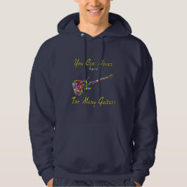 Du kan aldrig ha för många gitarrer - färgstarka hoodie