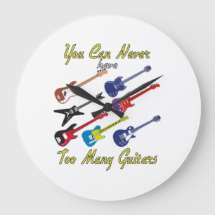 Du kan aldrig ha för många gitarrer - färgstarka stor klocka