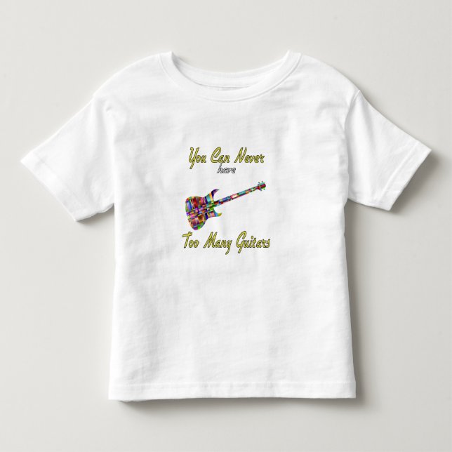 Du kan aldrig ha för många gitarrer - färgstarka t shirt (Framsida)