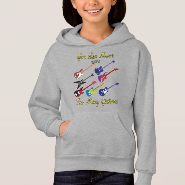 Du kan aldrig ha för många gitarrer - färgstarka t shirt (Framsida)