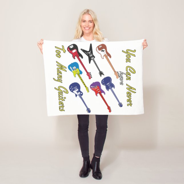 Du kan aldrig ha för många gitarrer - fleecefilt (På plats)