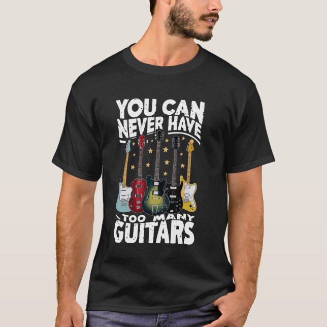 Du kan aldrig ha för många gitarrer - Lusnyt Guita T Shirt (Framsida)