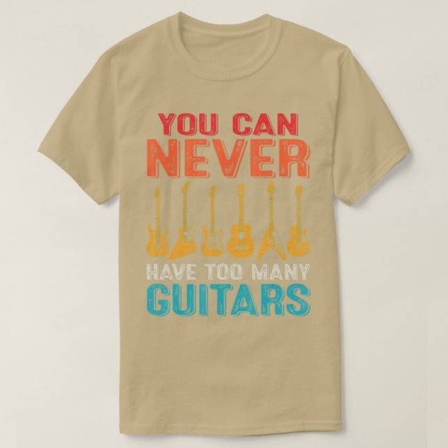 Du kan aldrig ha för många gitarrer - Lusnyt Guita T Shirt (Design framsida)