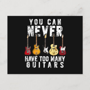 Du Kan Aldrig Ha För Många Gitarrer Musik Roligt G Tilläggskort