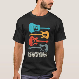 Du kan aldrig ha för många gitarrer t shirt