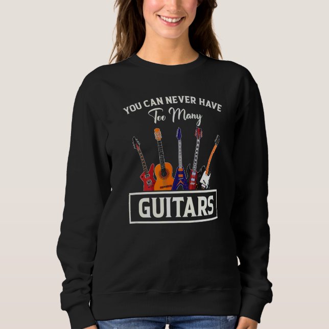 Du kan aldrig ha för många gitarrer t shirt (Framsida)