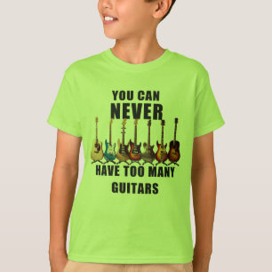 Du kan aldrig ha för många gitarrer t shirt