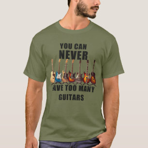 Du kan aldrig ha för många gitarrer t shirt