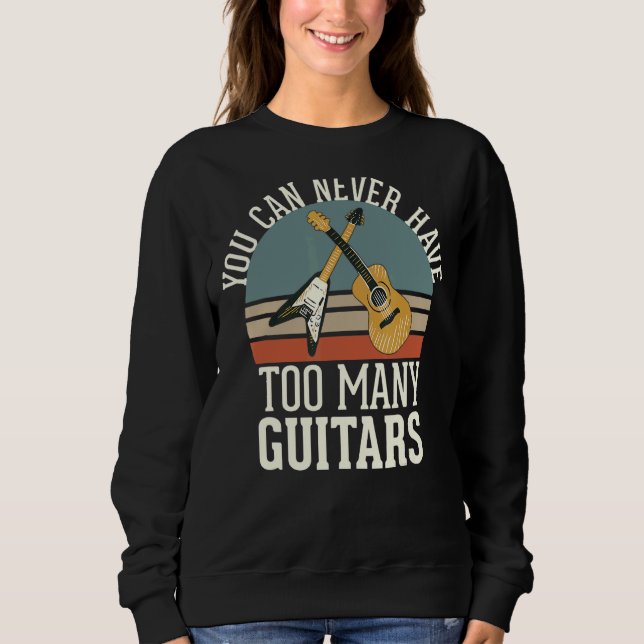 Du kan aldrig ha för många gitarrer t shirt (Framsida)
