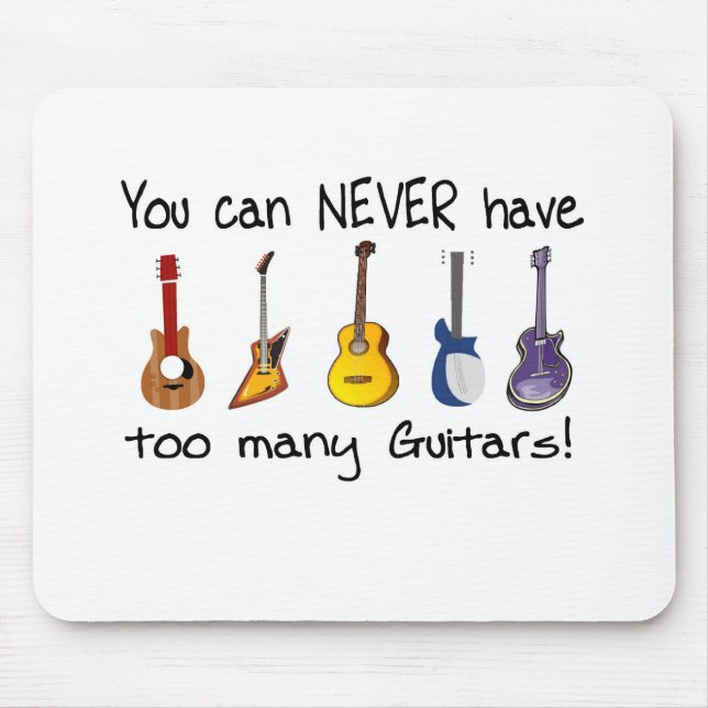 Du kan ALDRIG ha för många gitarrgåvor Musmatta (Framsidan)
