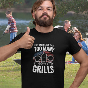 Du Kan Aldrig Ha För Många Grillar BBQ T-shirt