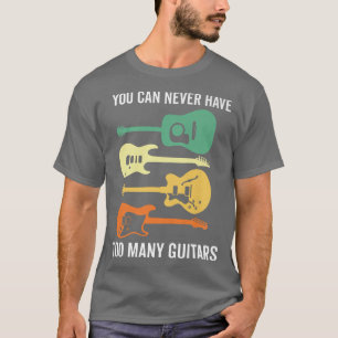Du kan aldrig ha för många Guitars Grönt Gult15 T Shirt