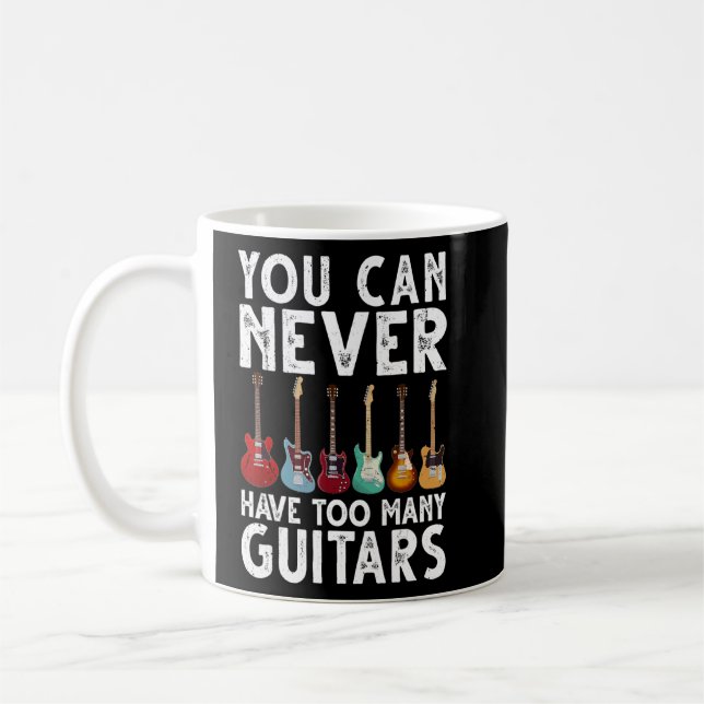 Du kan aldrig ha för många Guitars Guitar Kaffemugg (Vänster)